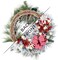 Pre-Lit 30 Inch Large Lighted Christmas Wreath for Front Door (04-red White) 21.6 x 21.4 x 7.2